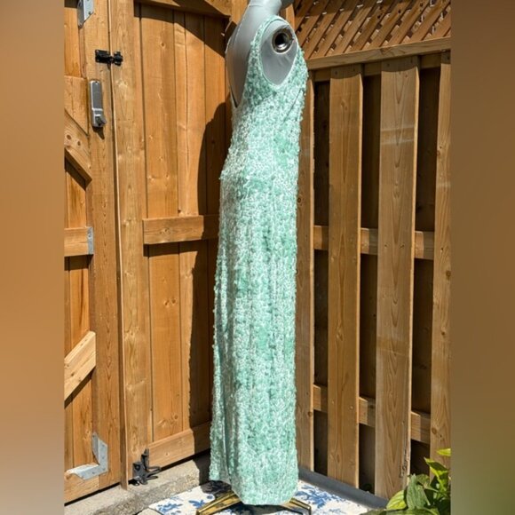 🆕 SIMKHAI 🧿 NWOT Bex Sequined Embellished Maxi Dress, Seafoam Green - Sz US 4 - Picture 10 of 15